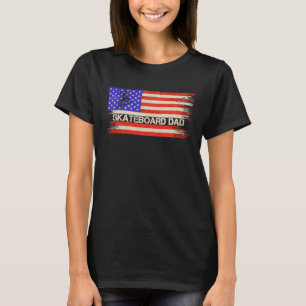 Camiseta Bandeira Americana Vintage Orgulhoso Skate Pai Ska