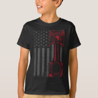 Bandeira Americana Vintage Pistão Carro de Músculo