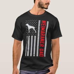 Camiseta Bandeira Americana Weimaraner Pai Presente Weim Pa