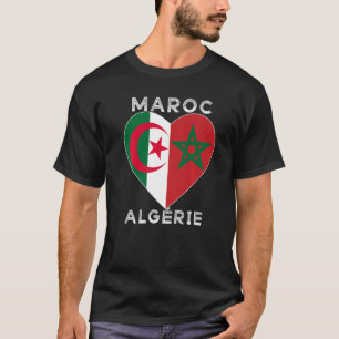 Camiseta Bandeira Amor Marrocos Argélia I Love Marrocos Arg