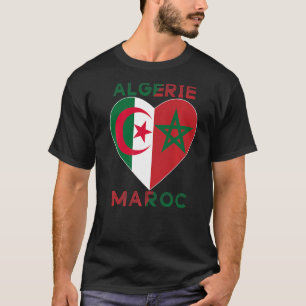 Camiseta Bandeira Amor Marrocos Argélia I Love Marrocos Arg
