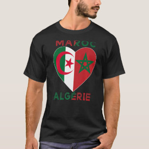 Camiseta Bandeira Amor Marrocos Argélia I Love Marrocos Arg