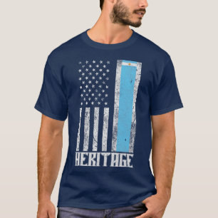 Camiseta Bandeira angustiada do Patrimônio Hispânico da Arg