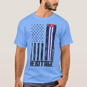 Camiseta Bandeira angustiada do Patrimônio Hispânico de Cub