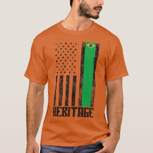 Camiseta Bandeira angustiada do Patrimônio Hispânico do Bra