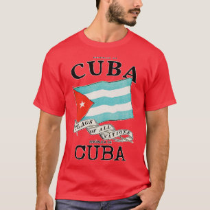 Camiseta Bandeira Antiga de Cuba