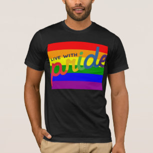 Camiseta bandeira arco-íris do orgulho