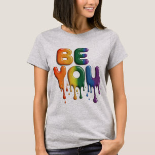 Camiseta Bandeira Arco-íris do Orgulho Gay seja você Design