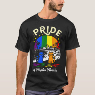 Camiseta Bandeira Arco-íris dos Gatos da Cidade de Nápoles