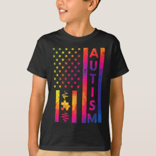 Camiseta Bandeira Arco-íris Tie Dye Au Puzzle Patriota Home