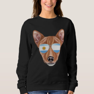 Camiseta Bandeira Argentina Basenji Cachorro Argentina Bols