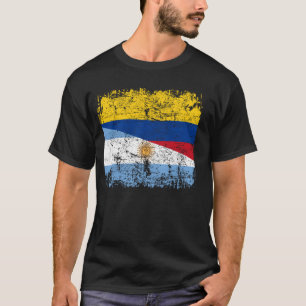 Camiseta Bandeira argentina-colombiana Argentina Colômbia