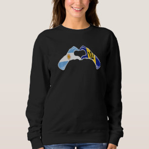 Camiseta Bandeira Argentina de Barbados Barbadianos Coração