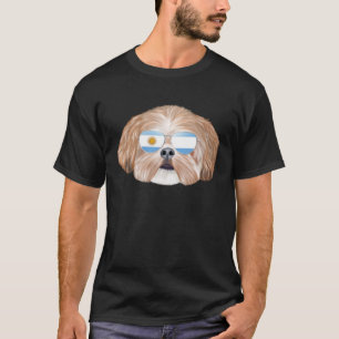 Camiseta Bandeira argentina Shih Tzu Dog Argentina Pocket