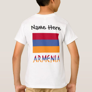 Camiseta Bandeira Armênia Armênia Personalização Preta