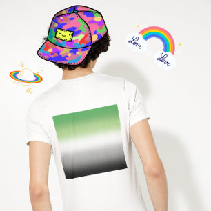 Camiseta Bandeira Aromântica Gradiente - Orgulho Aromântico