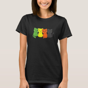 Camiseta Bandeira Aromântica Orgulho Lgbtq Gats Cute Aromti