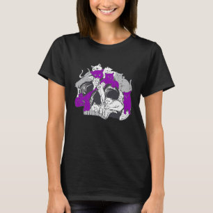 Camiseta Bandeira Assexual Gato Ás Ace Oculista Gótico LGBQ