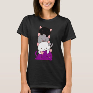 Camiseta Bandeira assexual LGBT do gato, mês do orgulho LGB