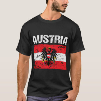 Camiseta Bandeira Austríaca Áustria Viena Águia T