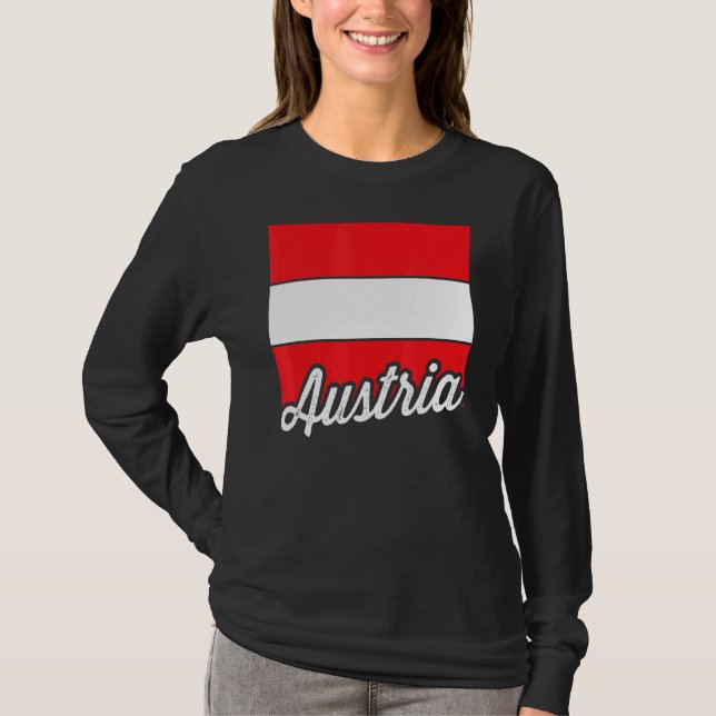 Camiseta Bandeira Austríaca Para A Áustria (Frente)