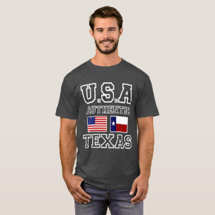 Camiseta Bandeira Autêntica Patriótica do Texas e Americana