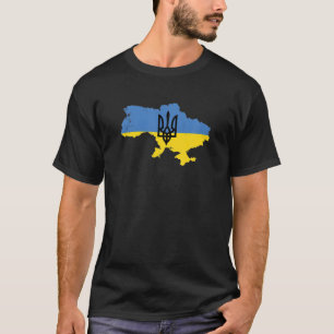 Camiseta Bandeira Azul-Amarelo Ucraniano, Símbolo De Apoio