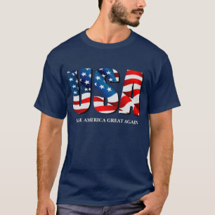 Camiseta Bandeira azul-branca patriótica americana american