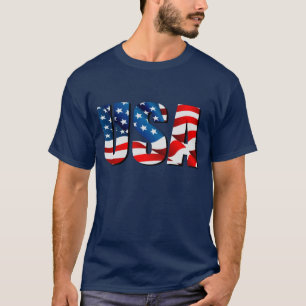 Camiseta Bandeira azul-branca patriótica americana american