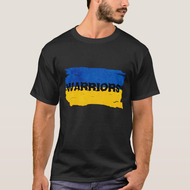 Camiseta Bandeira Azul e Amarelo da Ucrânia (Frente)
