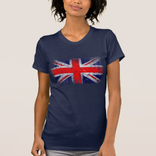 Camiseta bandeira azul e vermelha da Inglaterra