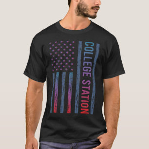 Camiseta Bandeira Azul Vermelha - College Station