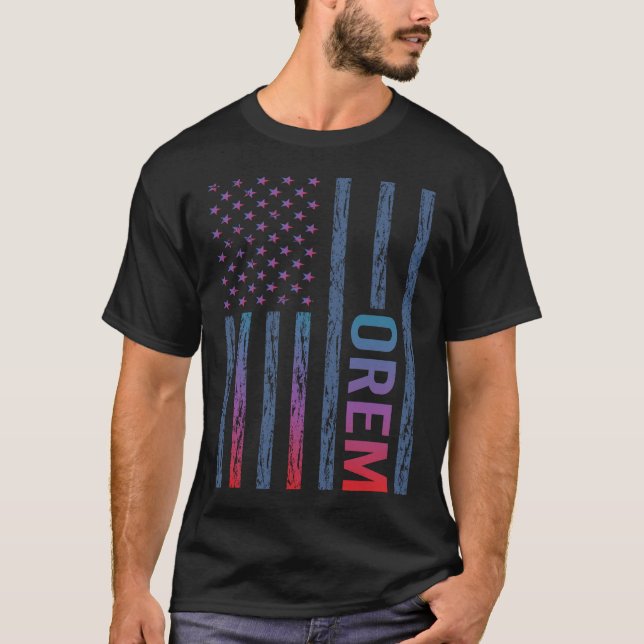 Camiseta Bandeira Azul Vermelha - Orem (Frente)