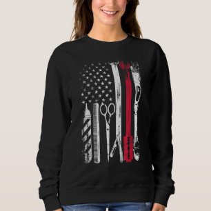 Camiseta Bandeira Barber Americana Bandeira Blade Hair