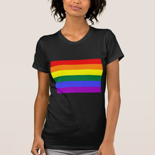 Camiseta Bandeira básica do arco-íris (Frente)