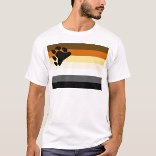 Camiseta Bandeira básica do orgulho do urso