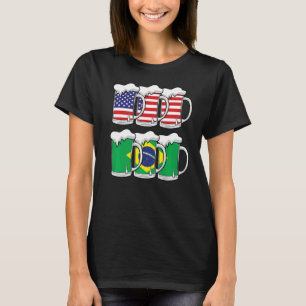 Camiseta Bandeira Beer Usa Brasil Usa Brasil