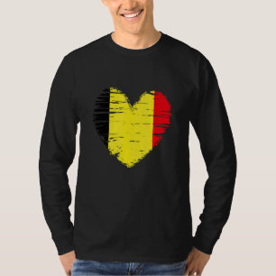 Camiseta Bandeira Belga Belga, Coração Belga