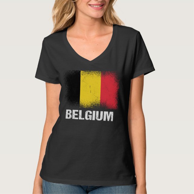 Camiseta Bandeira Belga Bélgica (Frente)