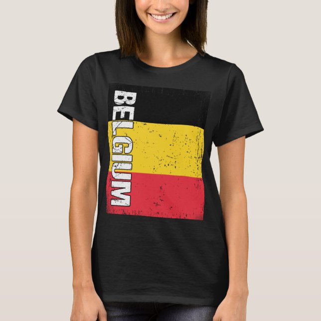 Camiseta Bandeira belga Bélgica 1 (Frente)
