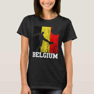 Camiseta Bandeira Belga Jogador de Futebol Belga Belga Belg