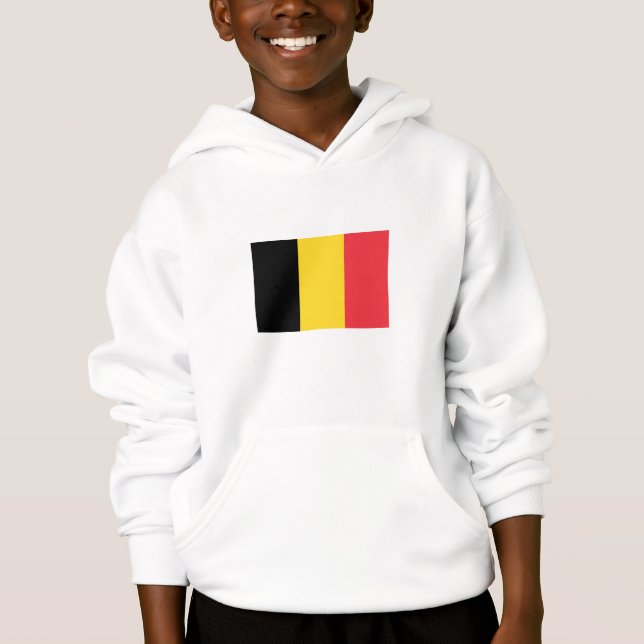 Camiseta Bandeira Belga Patriótica Hoodie (Frente)