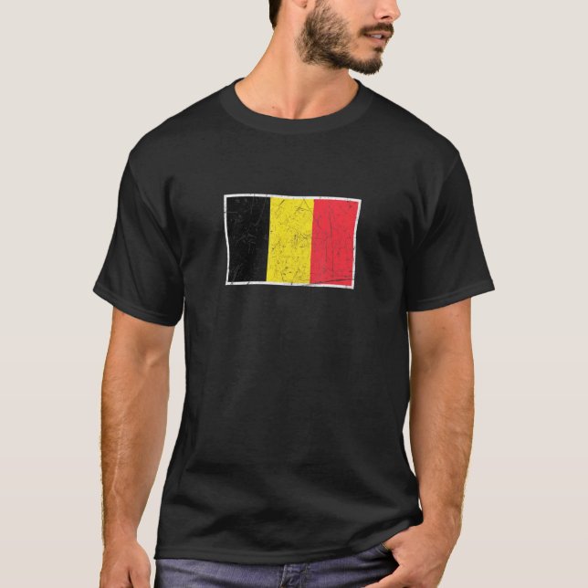 Camiseta Bandeira belga Vintage (Frente)