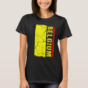 Camiseta Bandeira Belga Vintage Orgulho da Bélgica Raízes P
