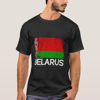 Camiseta Bandeira Bielorrussa Vintage Feita Na Bielorrússia