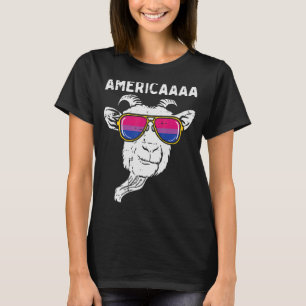 Camiseta Bandeira Bisexual de Goat America Bi Pride Monte L