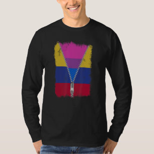 Camiseta Bandeira Bissexual Colômbia Orgulho Lgbt Colombian