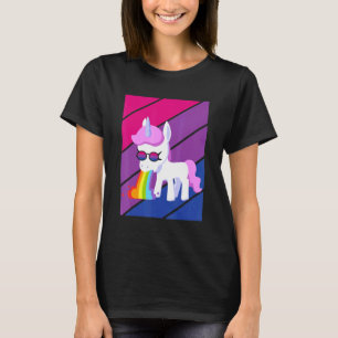 Camiseta Bandeira Bissexual Orgulho Unicórnio LGBTQ Orgulho