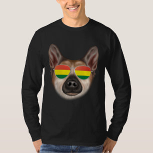 Camiseta Bandeira Boliviana Cão Buhund Norueguês Bolívia Bo