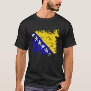 Camiseta Bandeira Bósnia-Herzegovina Nacionalidade Estado d